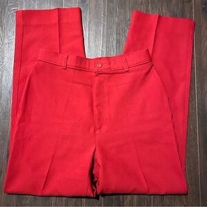 Vintage 1980's Levi's Red Polyester High Waisted Pants